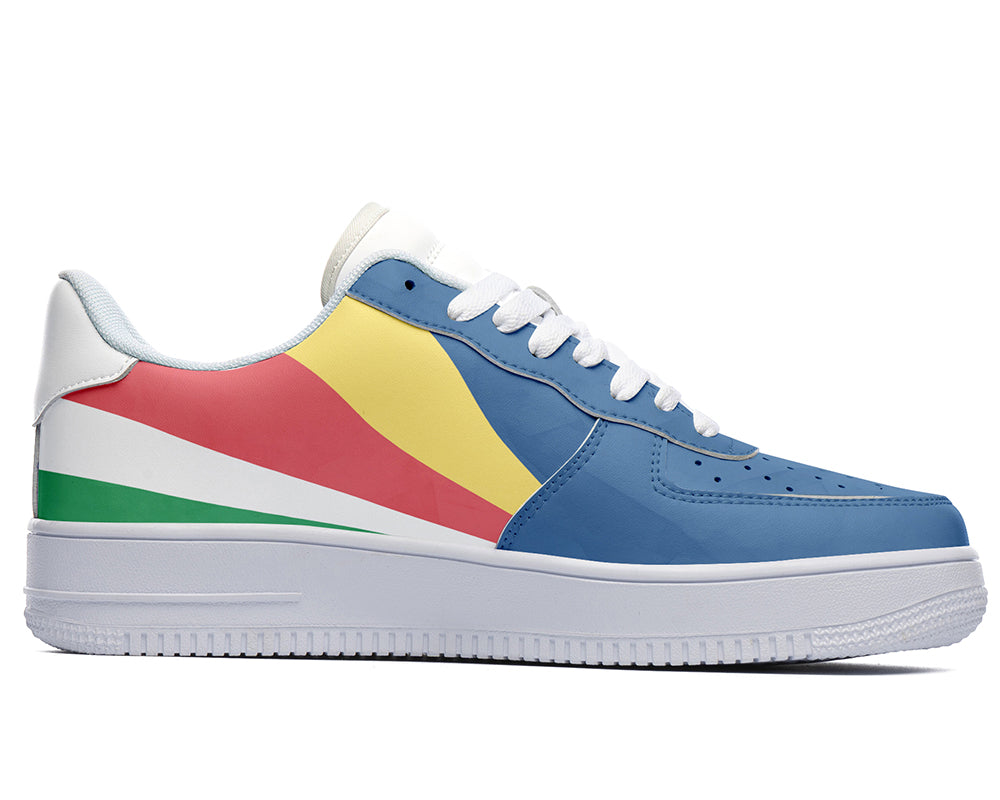 Seychelles Flag Sneakers: Seychelles Flag Pattern Court Sneakers