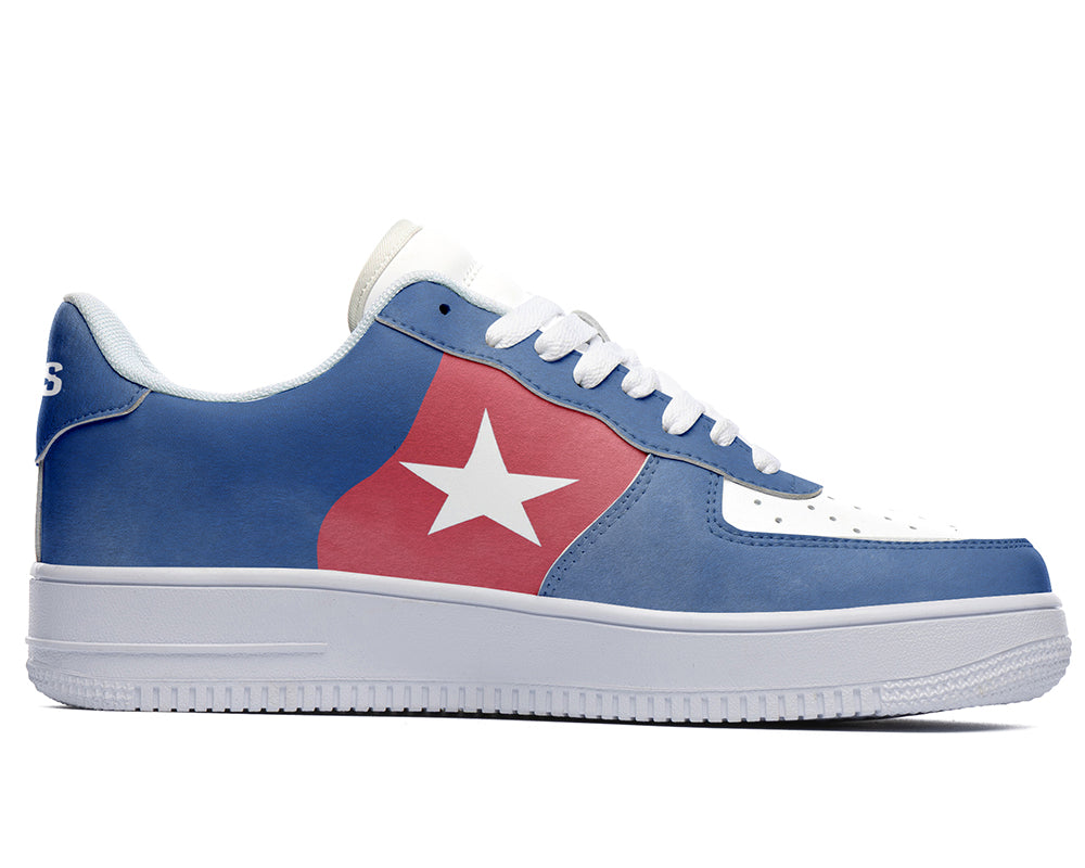 Texas Sneakers: Texas State Flag Pattern Court Sneakers