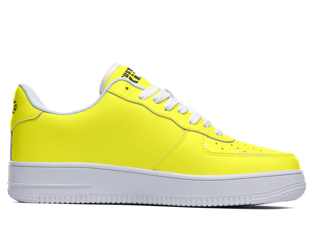 Yellow Sneakers: Solid Yellow Court Sneakers