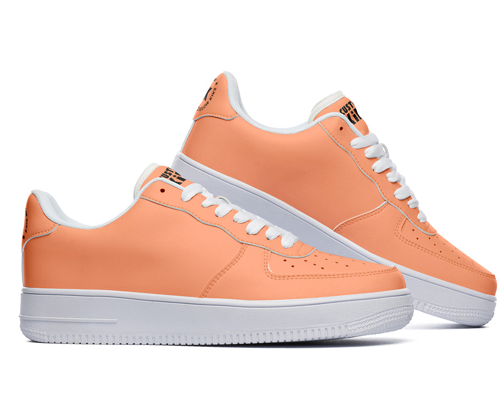 Coral Sneakers: Solid Coral Court Sneakers