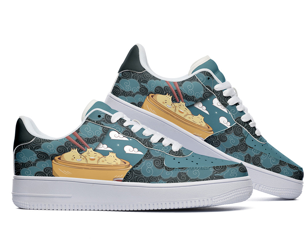 Dumpling Sneakers: Dumpling Pattern Court Sneakers