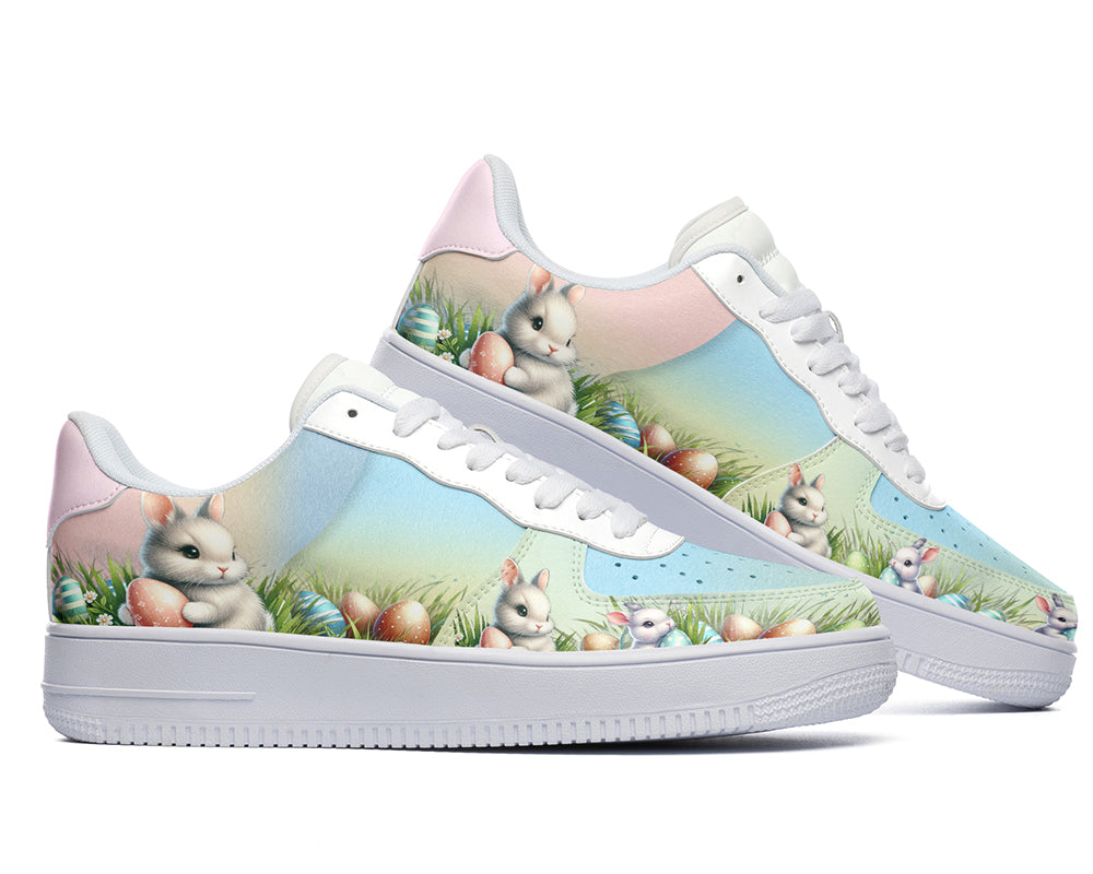Easter Rabbit Sneakers: Rabbit Pattern Court Sneakers