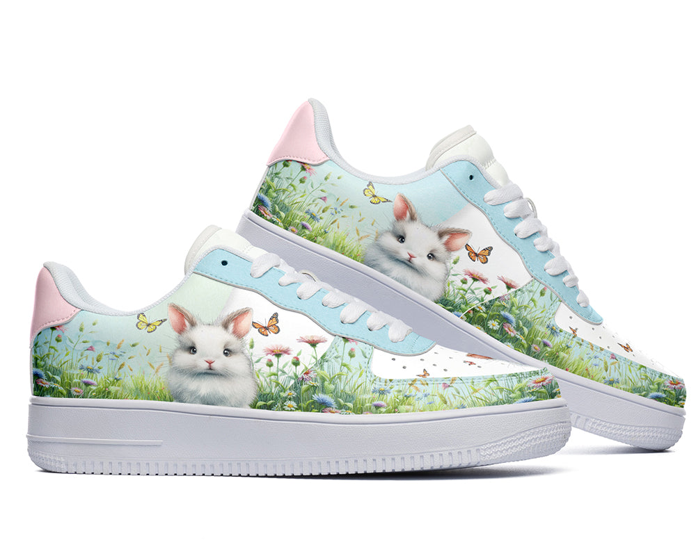 Easter Bunny Sneakers: Easter Bunny Pattern Court Sneakers