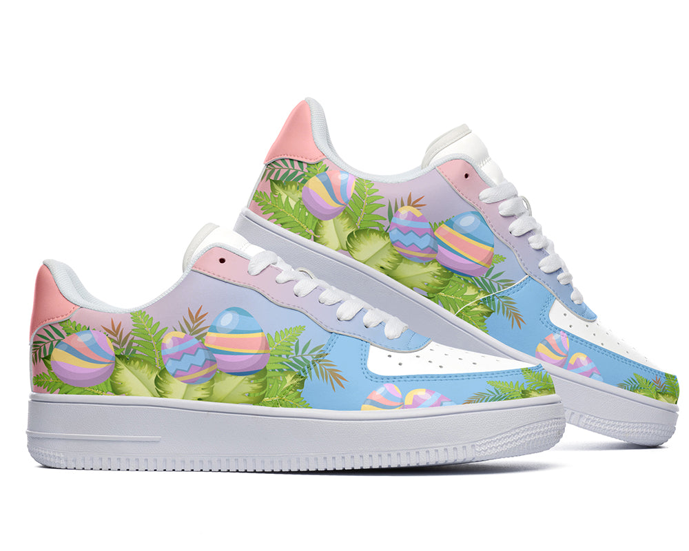 Easter Egg Sneakers: Easter Egg Pattern Court Sneakers