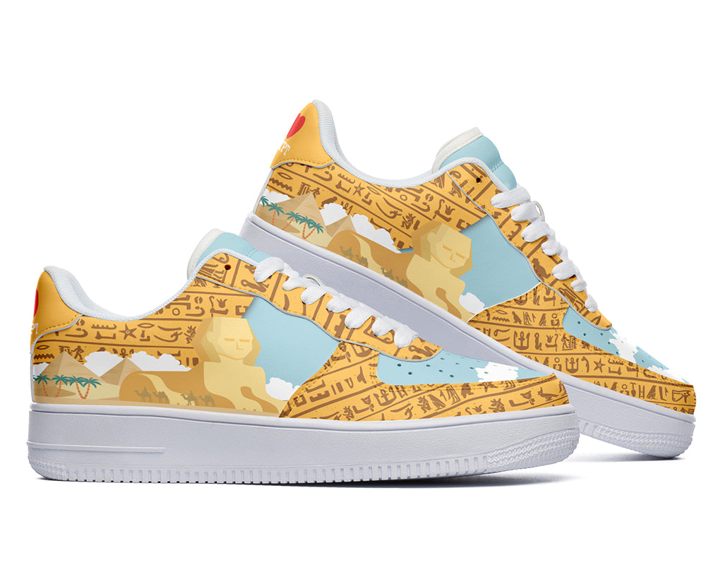 Egypt Sneakers: Pyramids Desert Court Sneakers