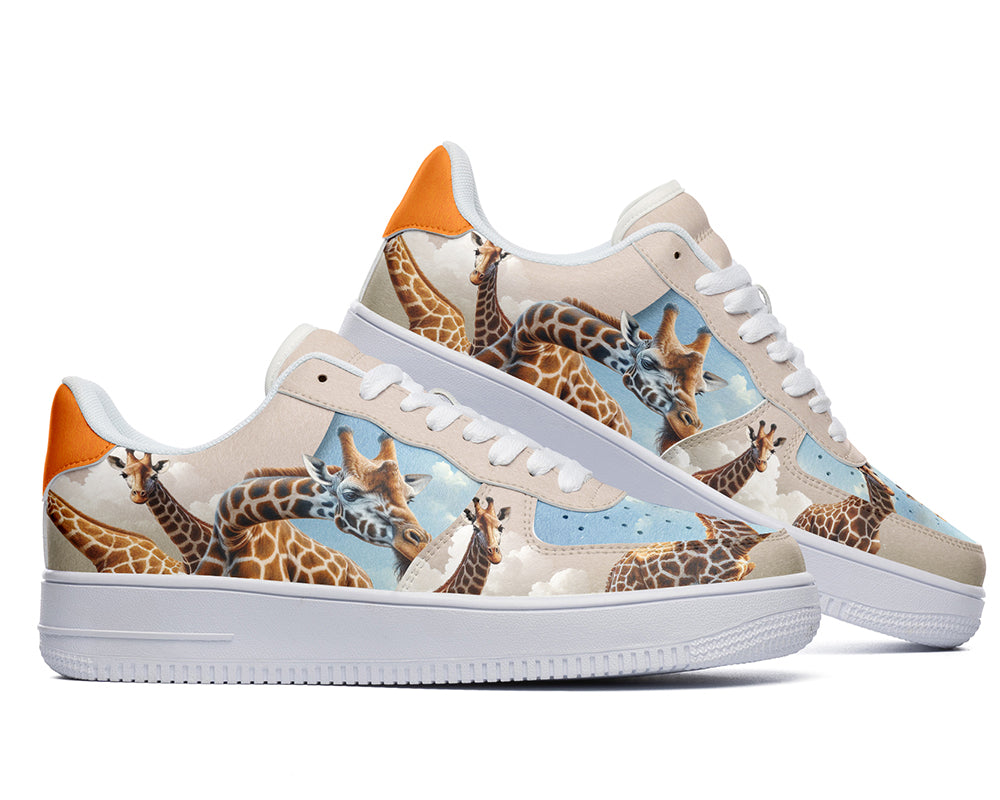 Giraffe Sneakers: Giraffe Illustration Court Sneakers