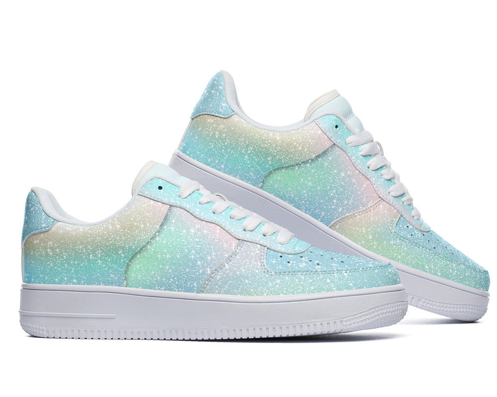 Glitter Sneakers: Glitter Pattern Court Sneakers