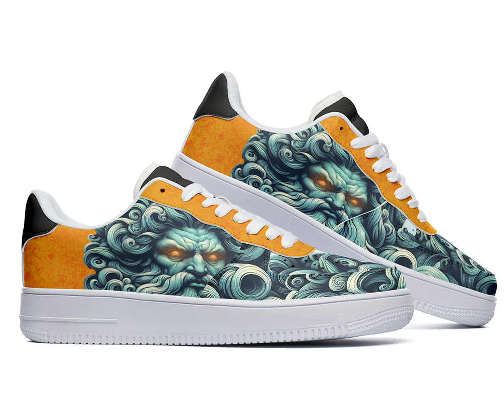 Greek God Sneakers: Greek God Illustration Court Sneakers