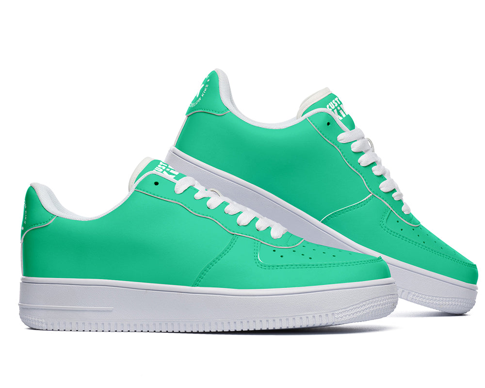Kelly Green Sneakers: Solid Kelly Green Court Sneakers