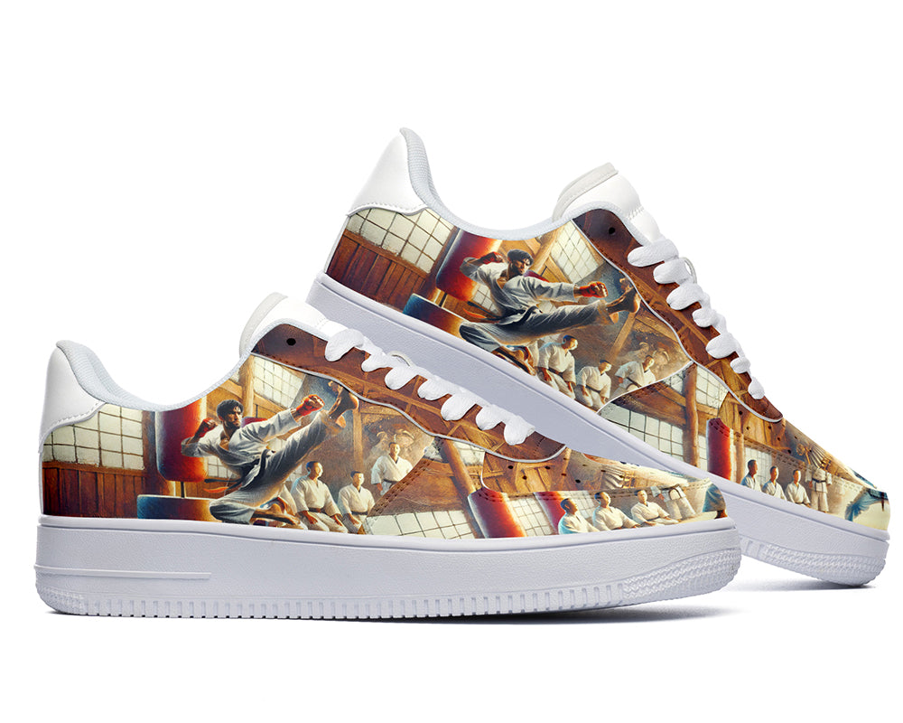 Karate Sneakers: Karate Illustration Court Sneakers