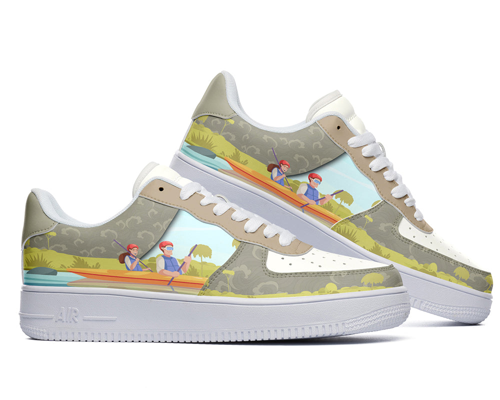 Kayak Sneakers: Kayaking Illustration Court Sneakers