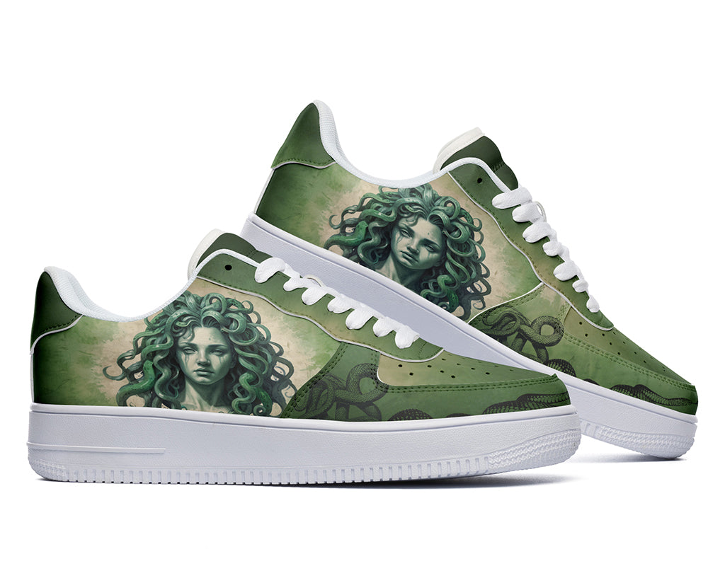 Medusa Sneakers: Medusa Illustration Court Sneakers