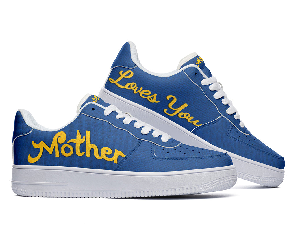 Mother Sneakers: Mother Loves You Text Court Sneakers
