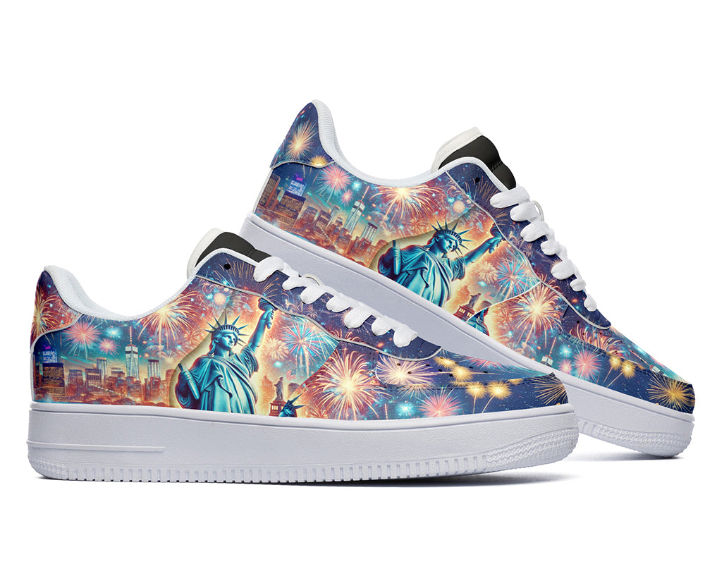 New York Fireworks Sneakers: American Celebration Court Sneakers