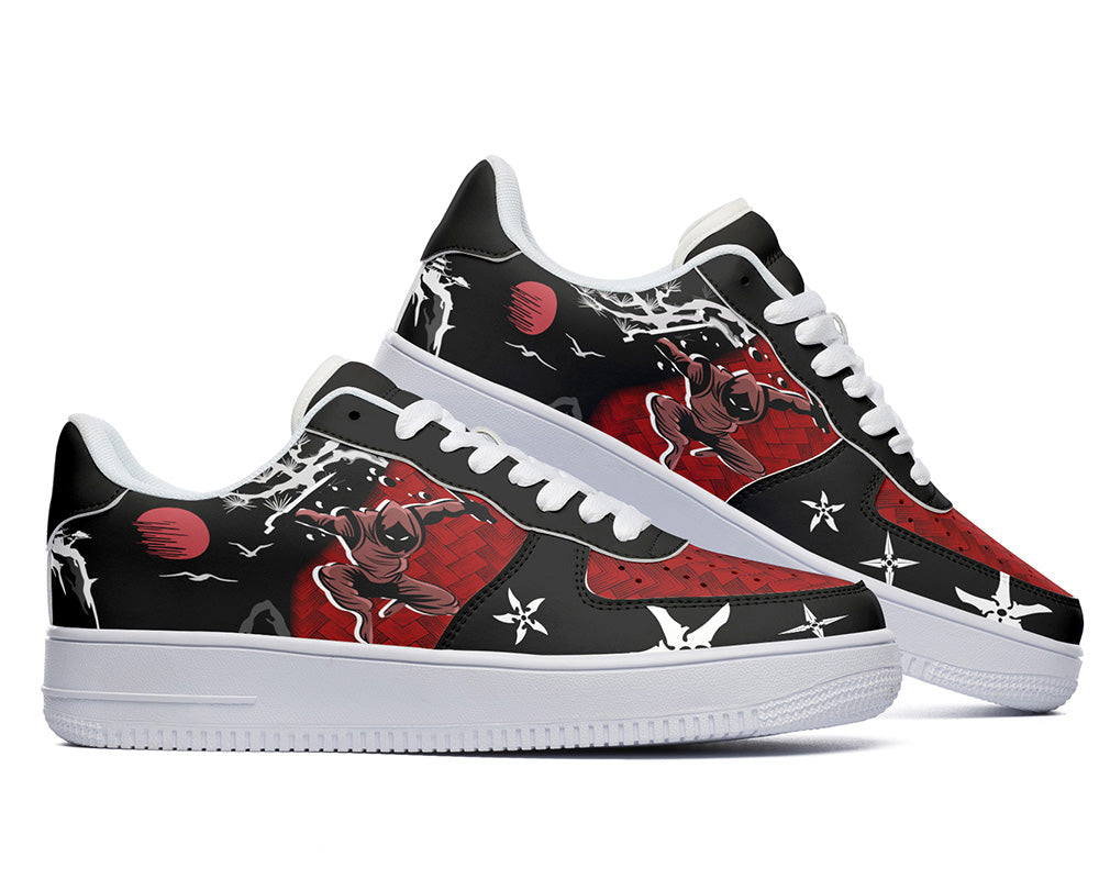 Ninja Sneakers: Ninja Graphic Pattern Court Sneakers