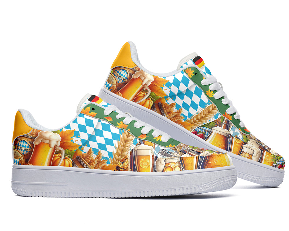 Oktoberfest Sneakers: Oktoberfest Beer Festival Pattern Court Sneakers