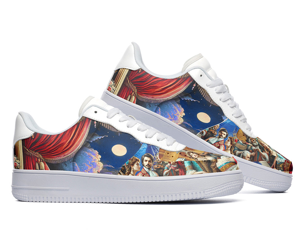 Opera Sneakers: Opera Scene Illustration Court Sneakers
