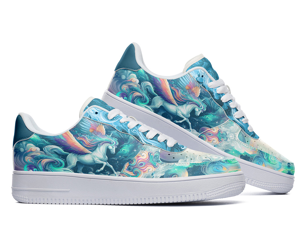 Pegasus Sneakers: Pegasus Illustration Court Sneakers