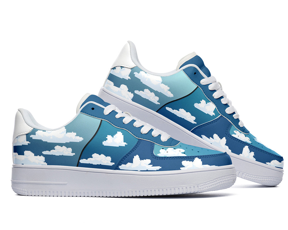 Pixelated Clouds Sneakers