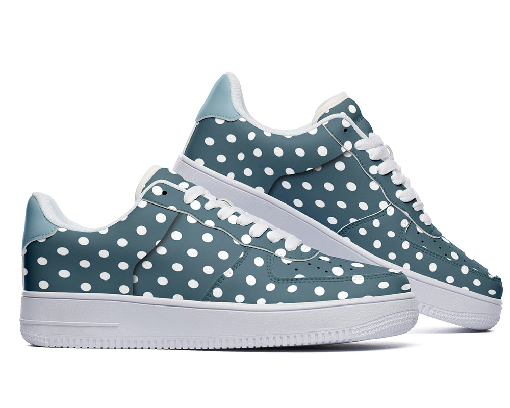 Teal Polka Dots Sneakers