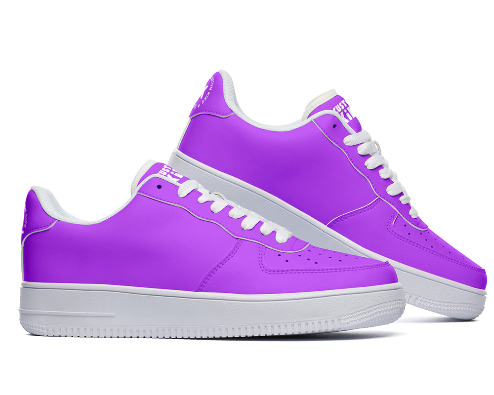 Magenta Purple Sneakers: Solid Magenta Court Sneakers
