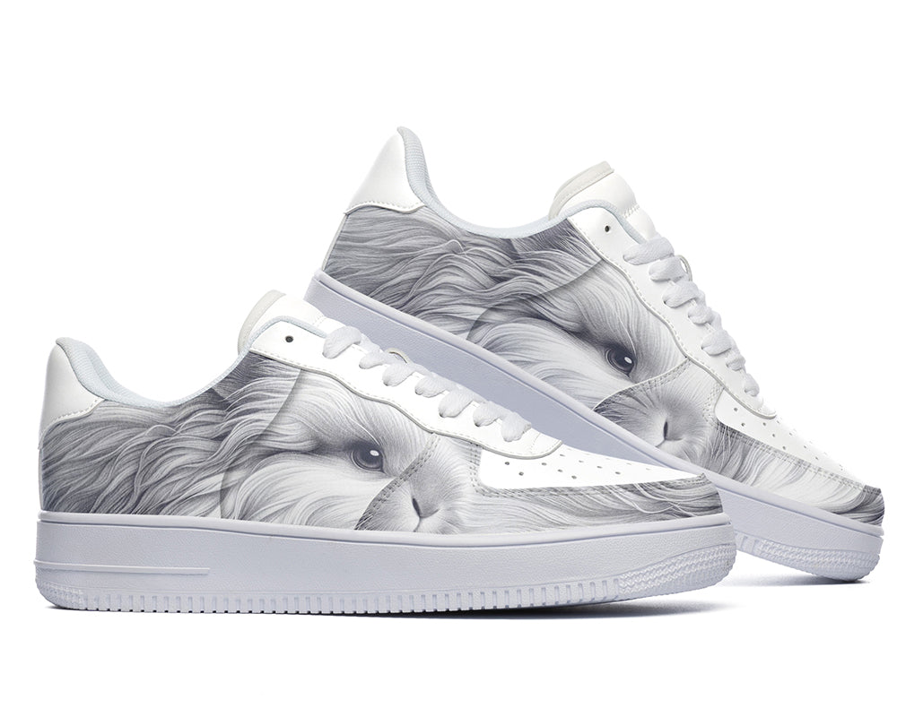 Rabbit Sneakers: Rabbit Illustration Court Sneakers