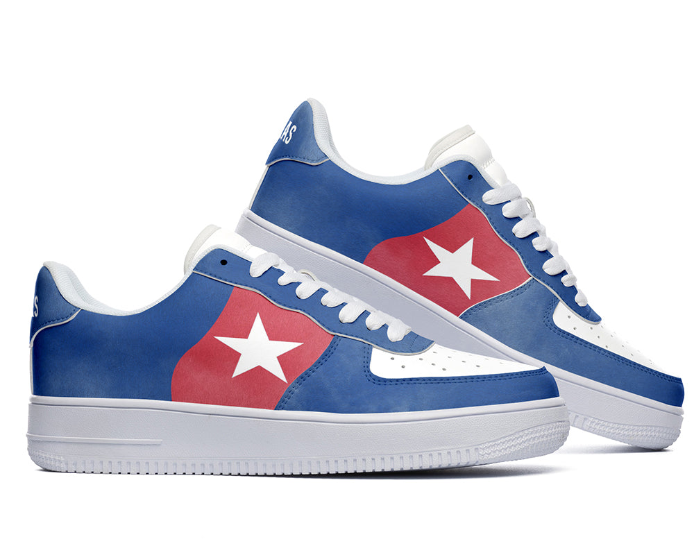 Texas Sneakers: Texas State Flag Pattern Court Sneakers