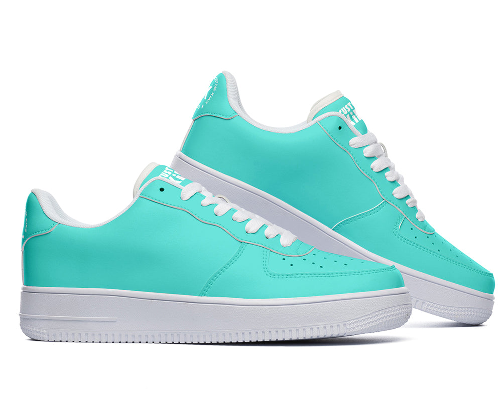 Turquoise Sneakers: Solid Turquoise Court Sneakers
