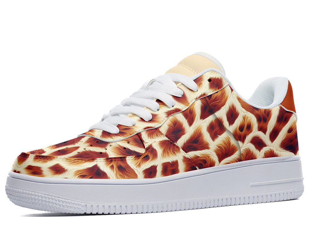 Giraffe Print Sneakers: Safari Animal Pattern Court Sneakers