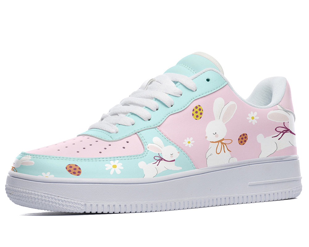 Bunny Sneakers: Cute Animal Illustration Court Sneakers