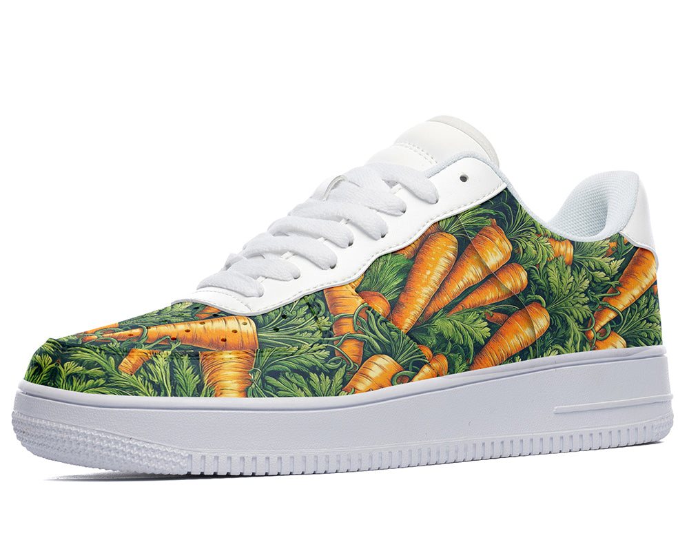 Carrot Sneakers: Carrot Pattern Court Sneakers