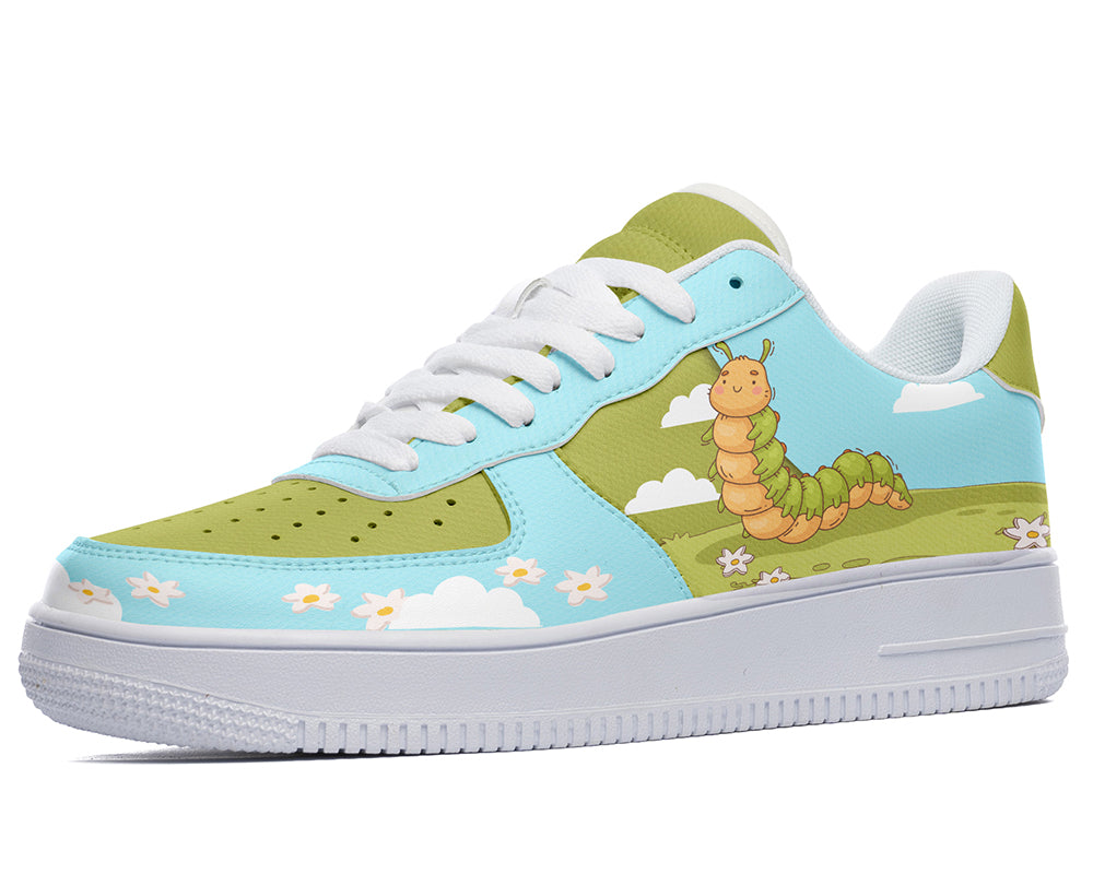 Caterpillar Sneakers: Cute Caterpillar Illustration Court Sneakers
