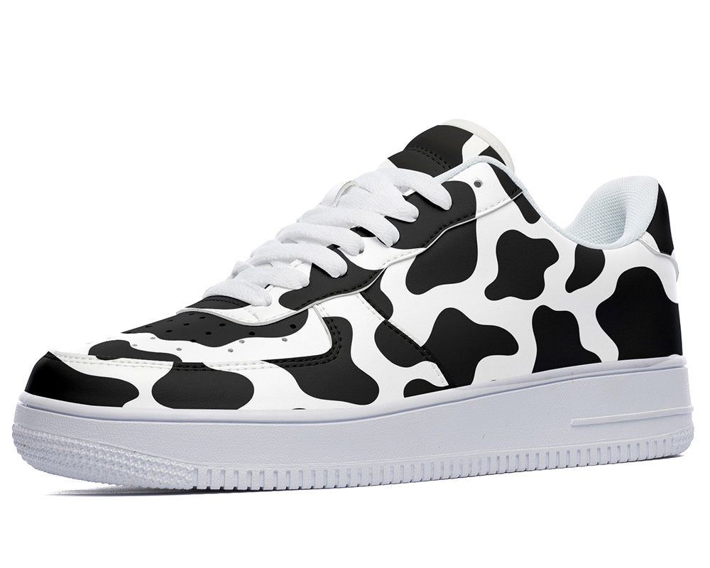 Cow Print Sneakers: Cow Print Pattern Court Sneakers