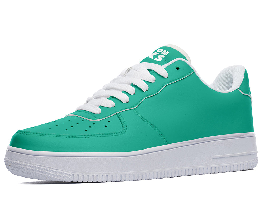 Emerald Green Sneakers: Solid Emerald Green Court Sneakers