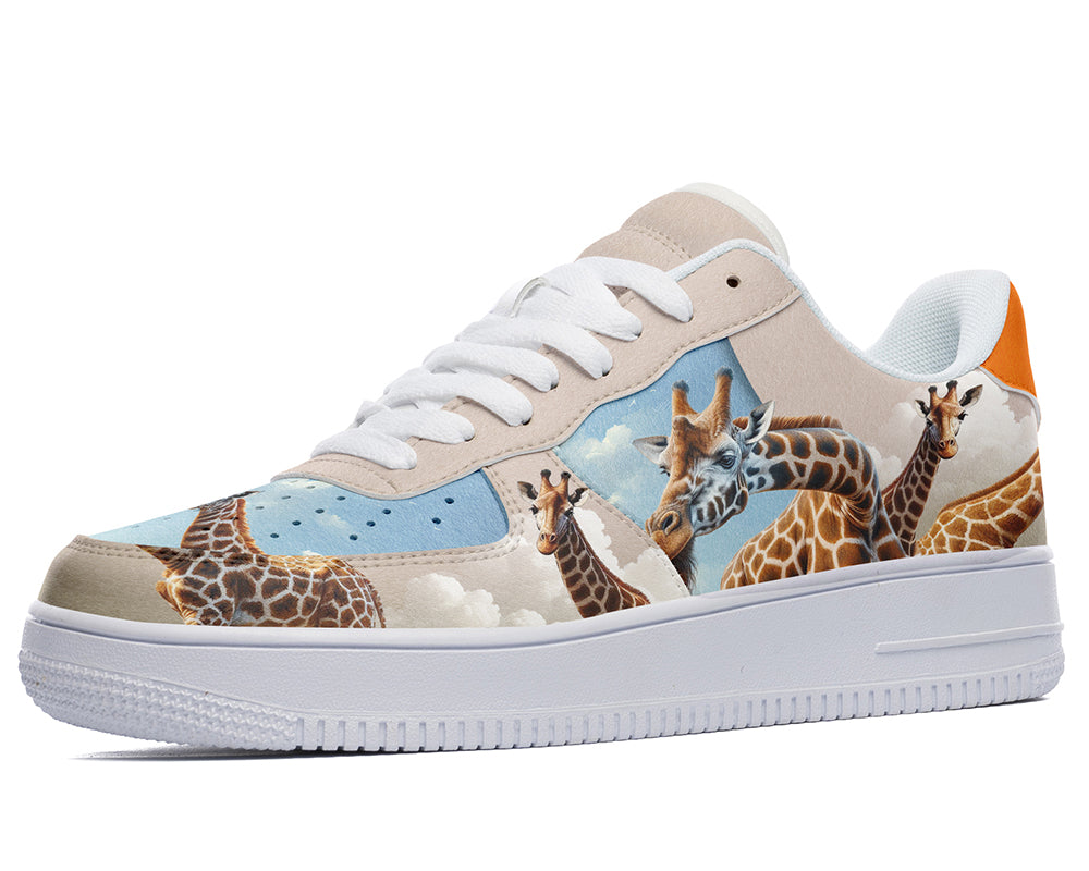 Giraffe Sneakers: Giraffe Illustration Court Sneakers