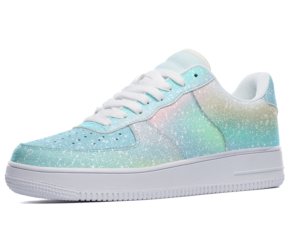 Glitter Sneakers: Glitter Pattern Court Sneakers