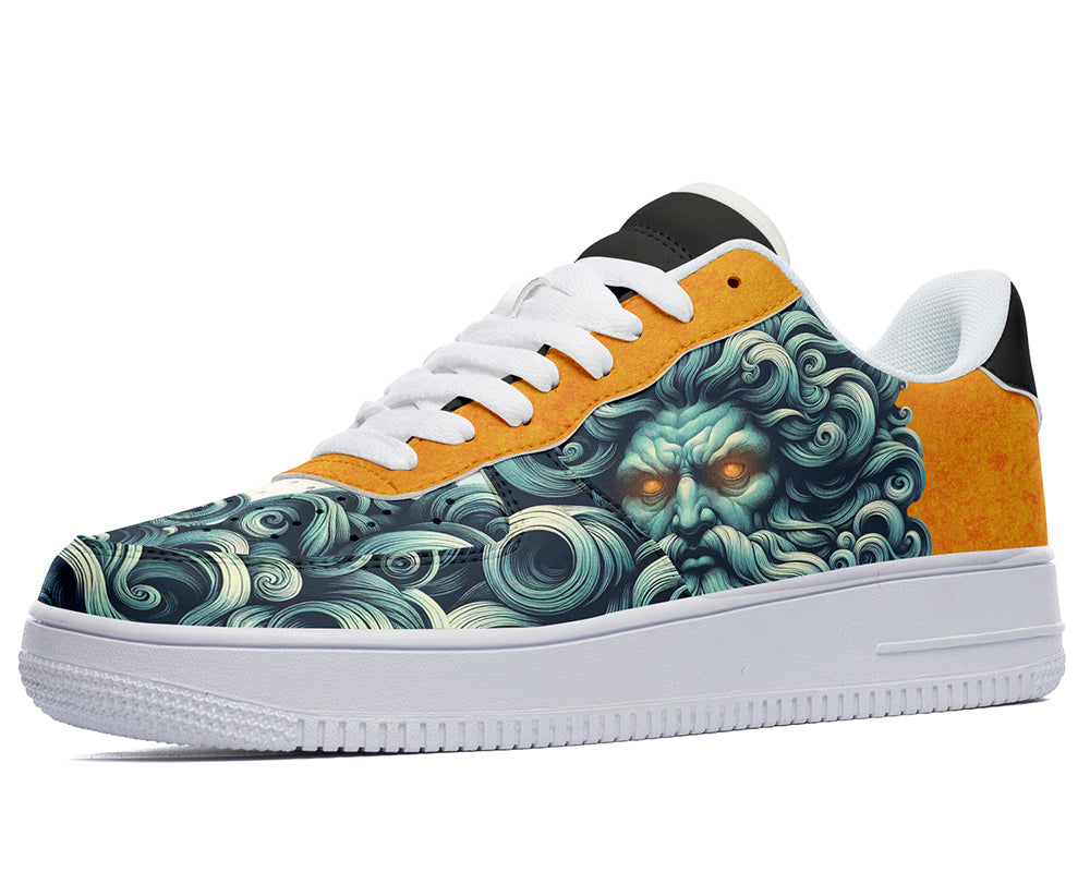 Greek God Sneakers: Greek God Illustration Court Sneakers