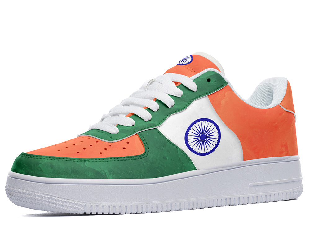 Indian Flag Sneakers: Indian Flag Pattern Court Sneakers