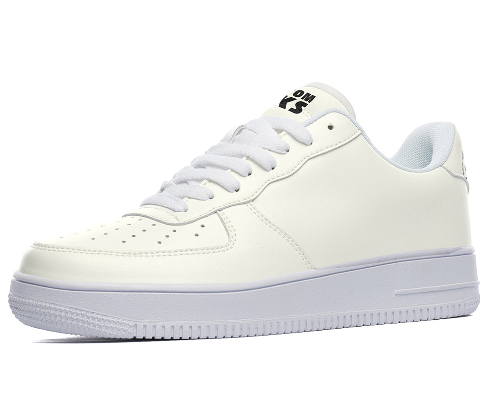 Ivory Sneakers: Solid Ivory Court Sneakers