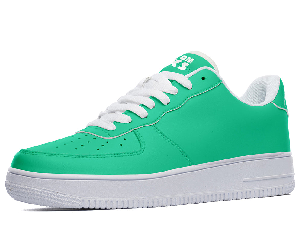 Kelly Green Sneakers: Solid Kelly Green Court Sneakers