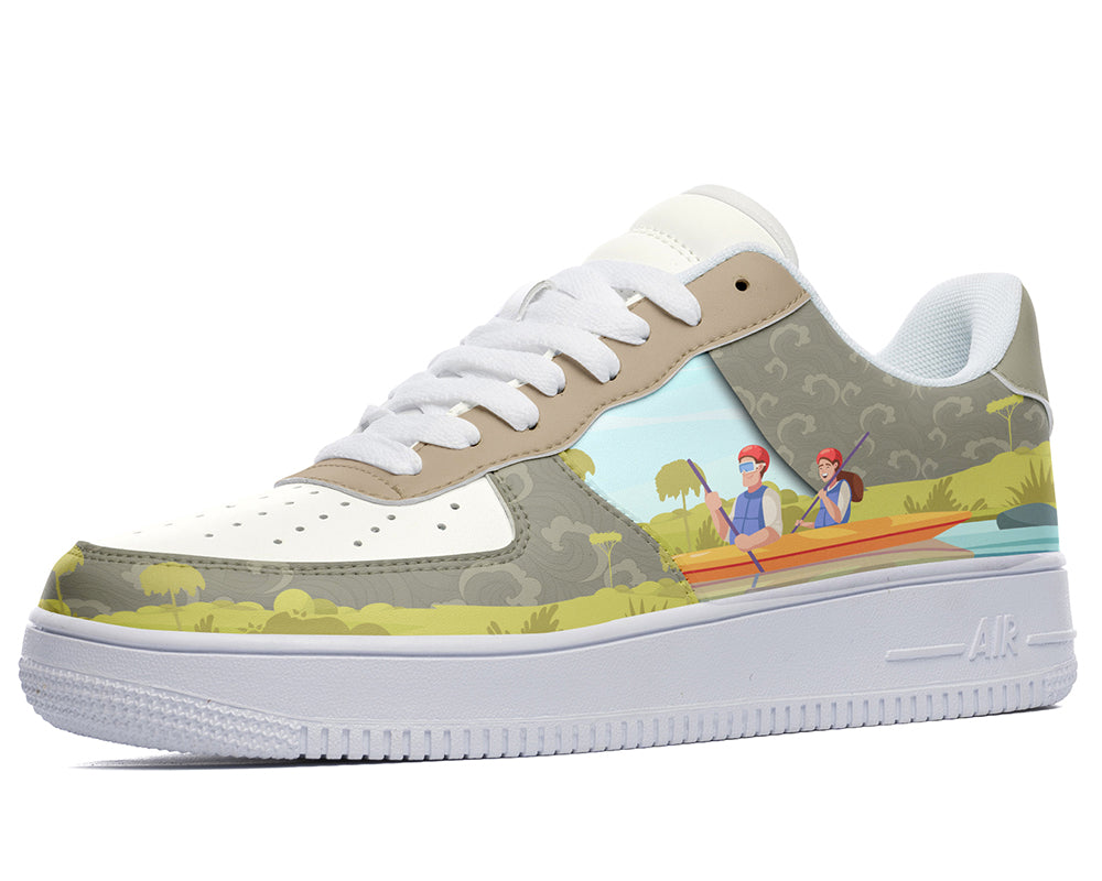 Kayak Sneakers: Kayaking Illustration Court Sneakers