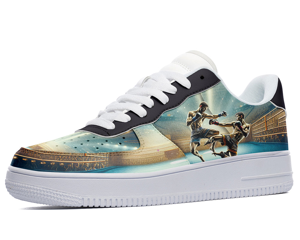 Kickboxing Sneakers: Kickboxing Illustration Court Sneakers
