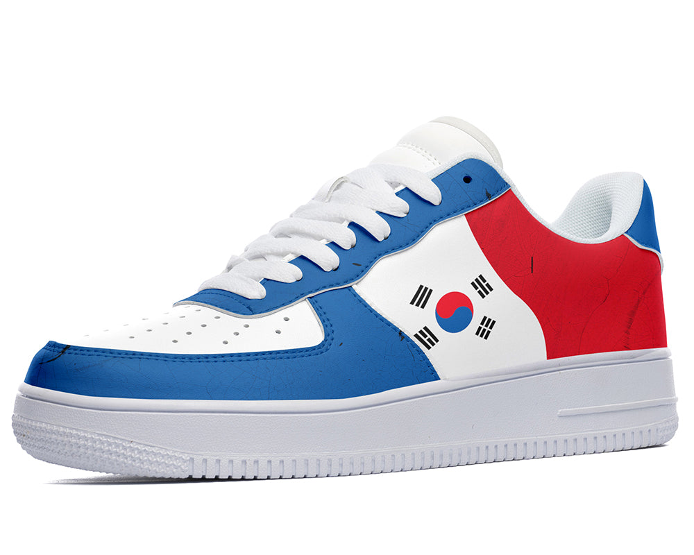 Korea Flag Sneakers: South Korean Flag Pattern Court Sneakers