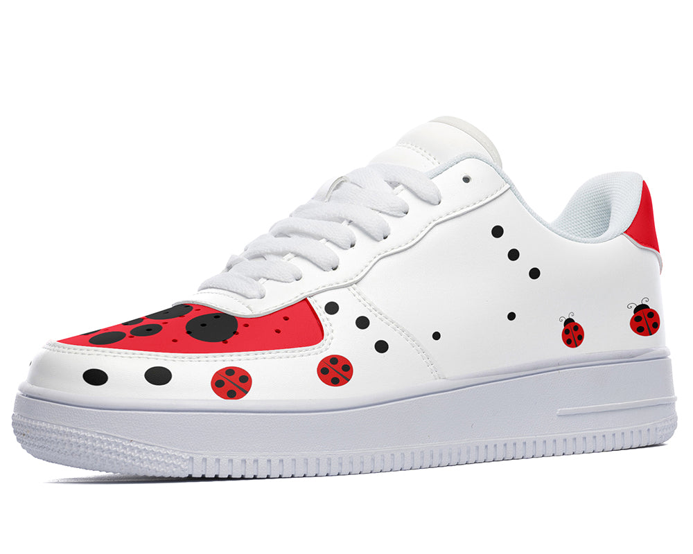 Ladybug Sneakers: Ladybug Pattern Court Sneakers