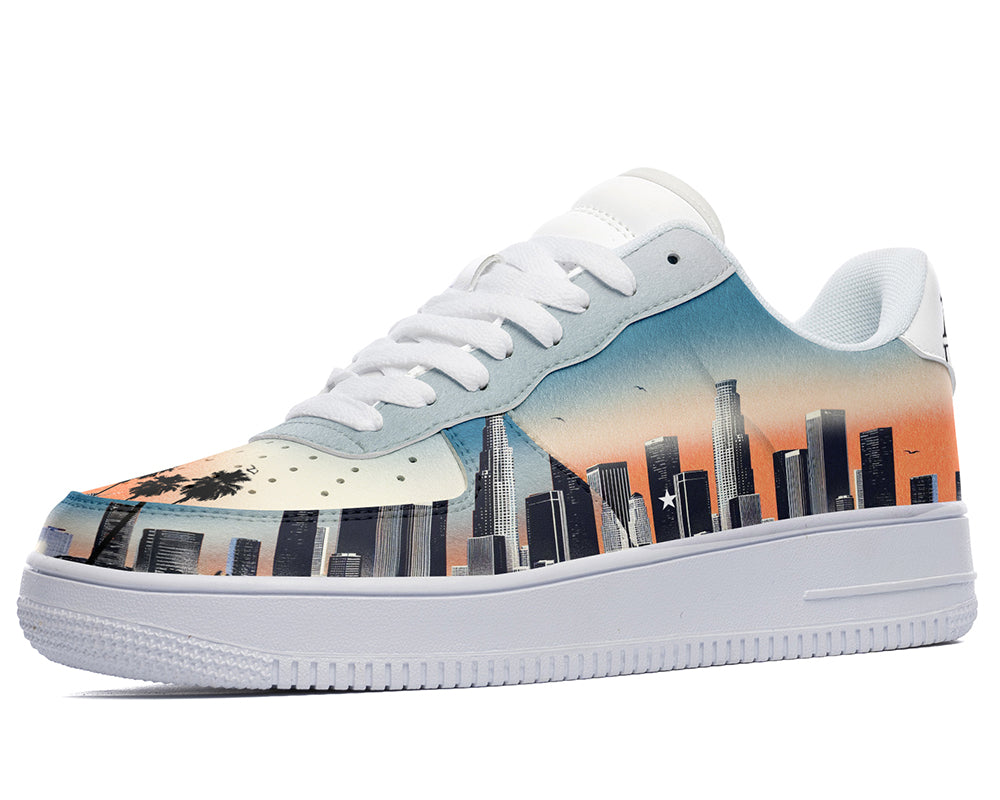 Los Angeles Sneakers: Los Angeles City Illustration Court Sneakers