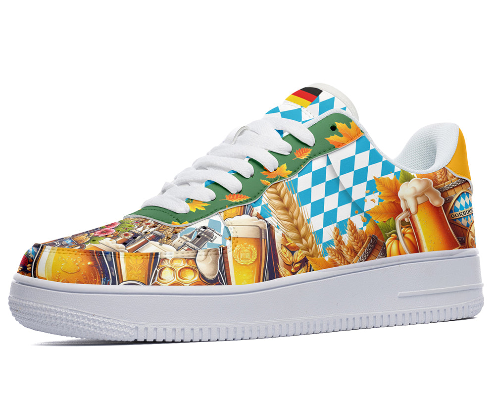 Oktoberfest Sneakers: Oktoberfest Beer Festival Pattern Court Sneakers