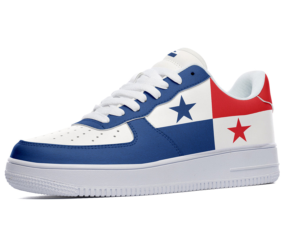 Panama Flag Sneakers: Panama Flag Pattern Court Sneakers