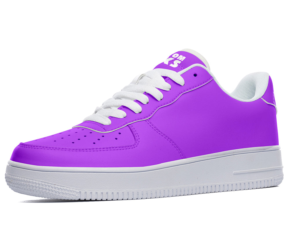 Magenta Purple Sneakers: Solid Magenta Court Sneakers