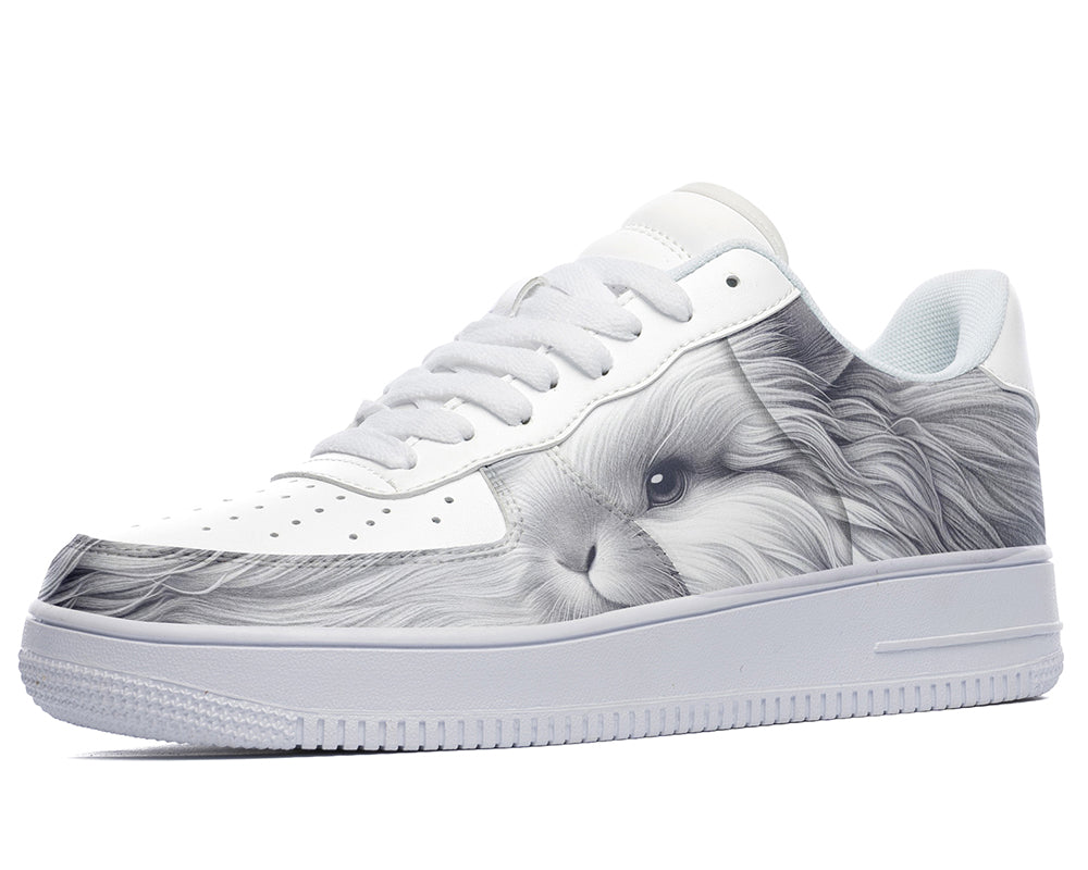Rabbit Sneakers: Rabbit Illustration Court Sneakers