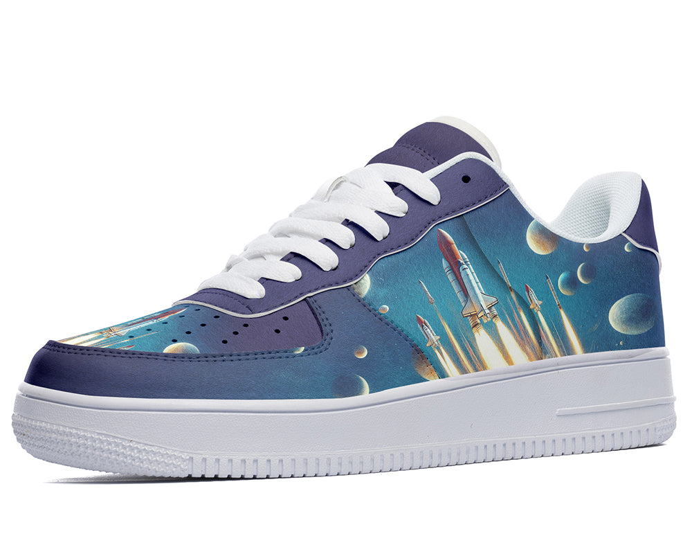 Rocket Sneakers: Rocket Illustration Court Sneakers